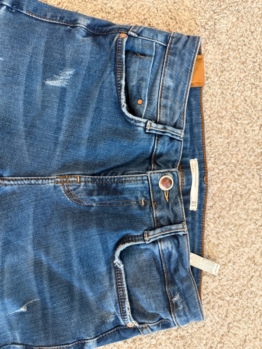 Zara Indigo Skinny Jeans with Light Whiskering - Picture 5 of 6